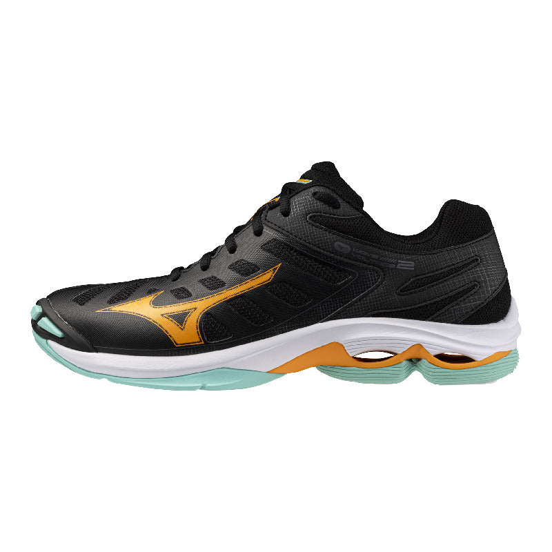 Sapatilhas de Voleibol Mizuno Wave Voltage – Preto e Laranja