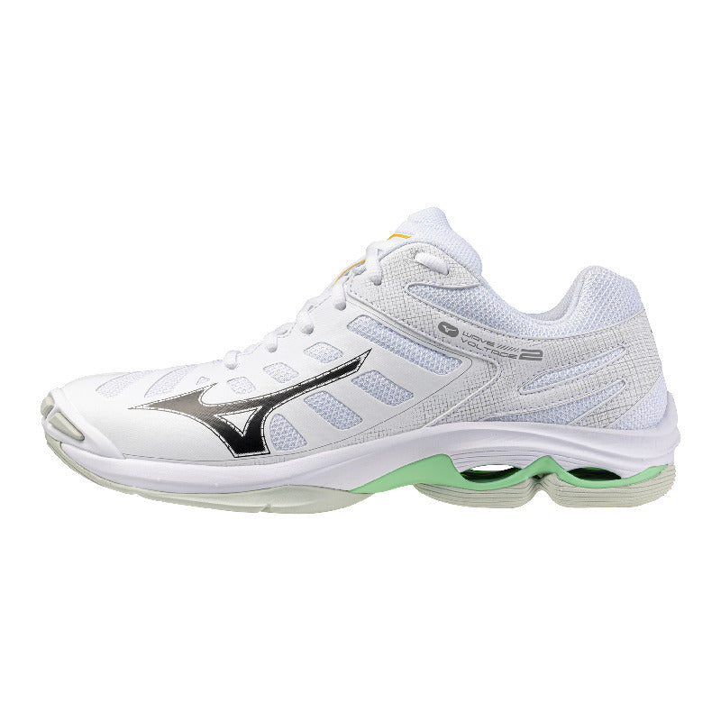 Sapatilhas de Voleibol Mizuno Wave Voltage – Branco e Verde