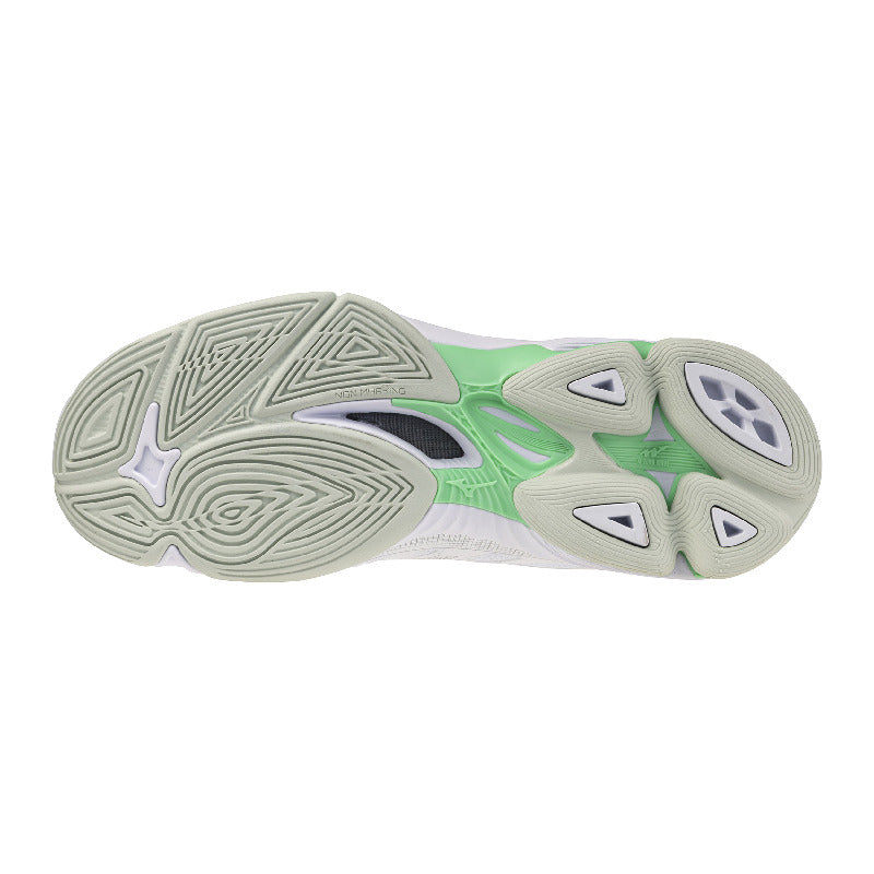 Sapatilhas de Voleibol Mizuno Wave Voltage – Branco e Verde