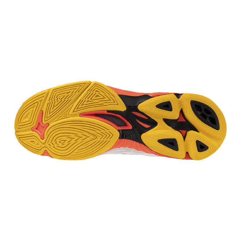 Sapatilhas de Voleibol Mizuno Wave Voltage – Branco e Laranja