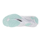 Sapatilhas de Voleibol Mizuno Wave Lightning para Mulher – Branco e Verde-água