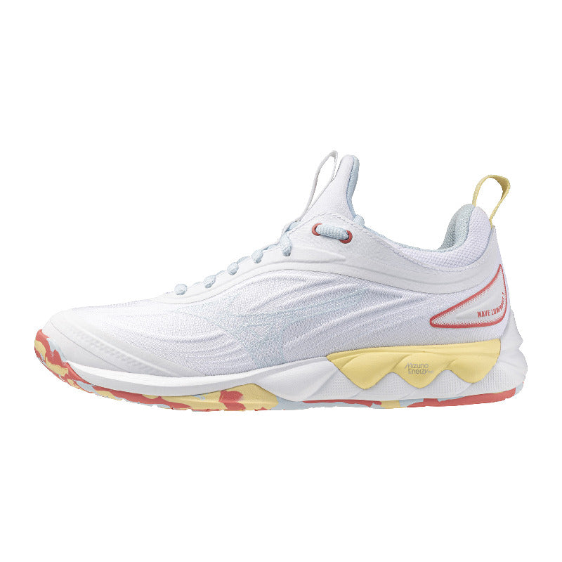 Sapatilhas de Voleibol Mizuno Wave Luminous 3 para Mulher – Branco e Rosa