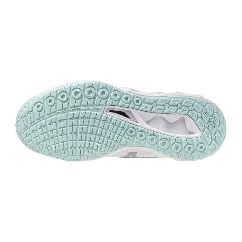 Sapatilhas de Voleibol Mizuno Wave Luminous 3 para Mulher – Branco e Verde-água