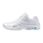 Sapatilhas de Voleibol Mizuno Wave Voltage para Mulher – Branco e Verde-água