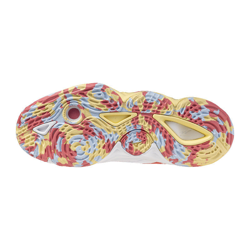 Sapatilhas de Voleibol Mizuno Wave Momentum Elite para Mulher – Branco e Multicolor