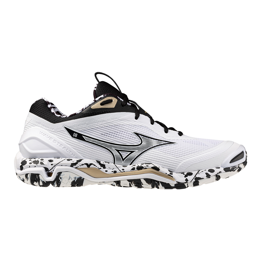 Sapatilhas de Andebol Mizuno Wave Stealth 6 Edição Especial – Branco e Preto