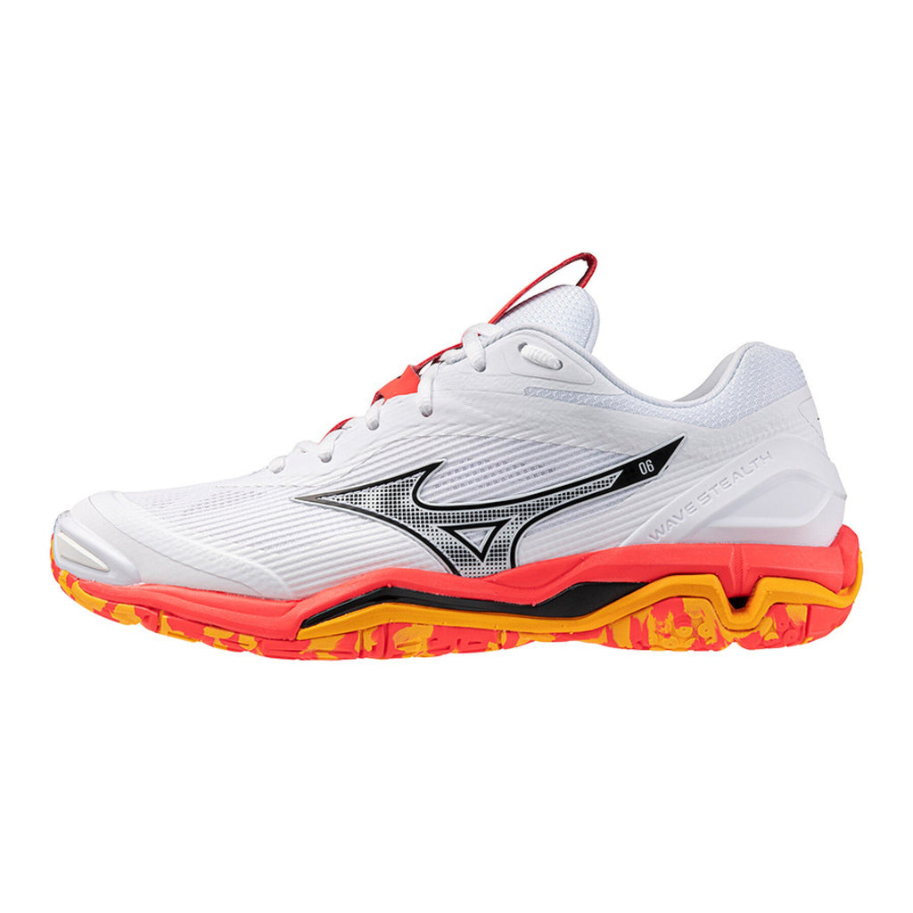 Sapatilhas de Andebol Mizuno Wave Stealth 6 – Branco e Laranja