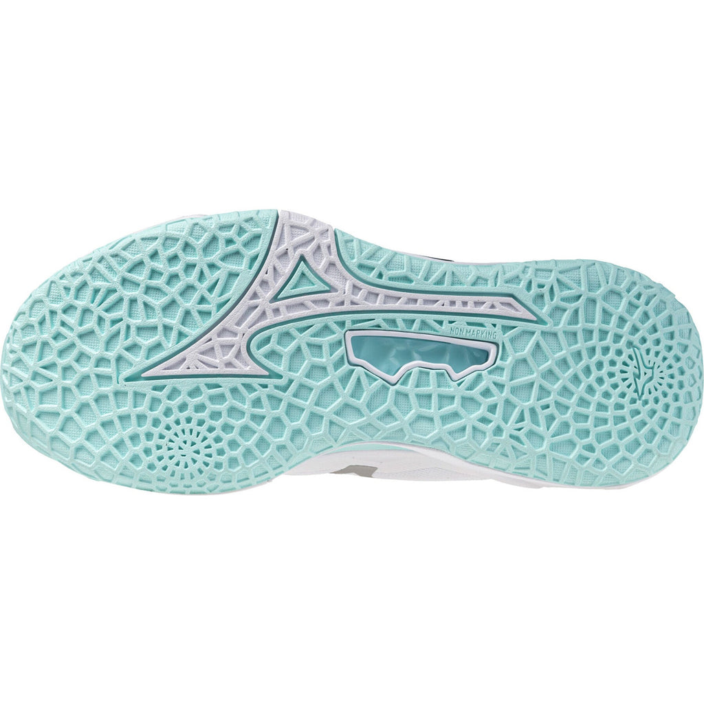 Sapatilhas de Andebol Mizuno Wave Stealth Neo 2 para Mulher – Branco e Verde-água