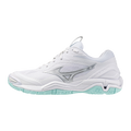 Sapatilhas de Andebol Mizuno Wave Stealth 6 para Mulher – Branco e Verde-água