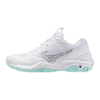 Sapatilhas de Andebol Mizuno Wave Stealth 6 para Mulher – Branco e Verde-água