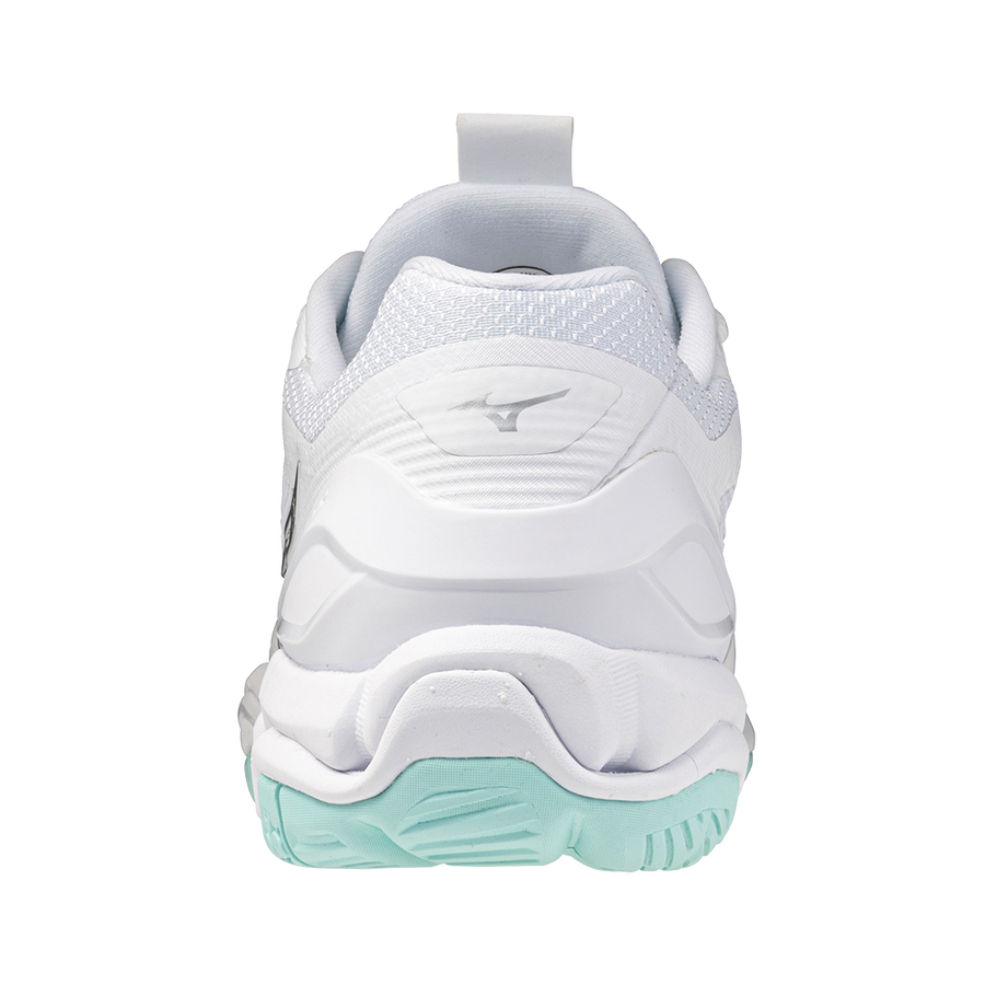 Sapatilhas de Andebol Mizuno Wave Stealth 6 para Mulher – Branco e Verde-água