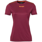 T-shirt Kempa Poly para Mulher – Grená
