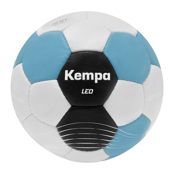 Bola de Andebol Kempa Leo – Branco, Azul-claro e Preto
