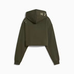 Sweatshirt Curta com Capuz Puma x HYROX para Mulher – Verde-escuro