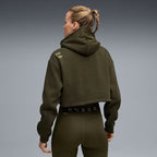 Sweatshirt Curta com Capuz Puma x HYROX para Mulher – Verde-escuro