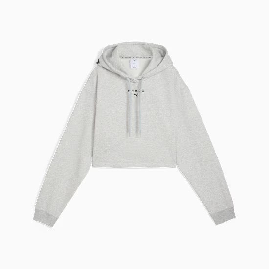 Sweatshirt Curta com Capuz Puma x HYROX para Mulher – Cinzento-claro