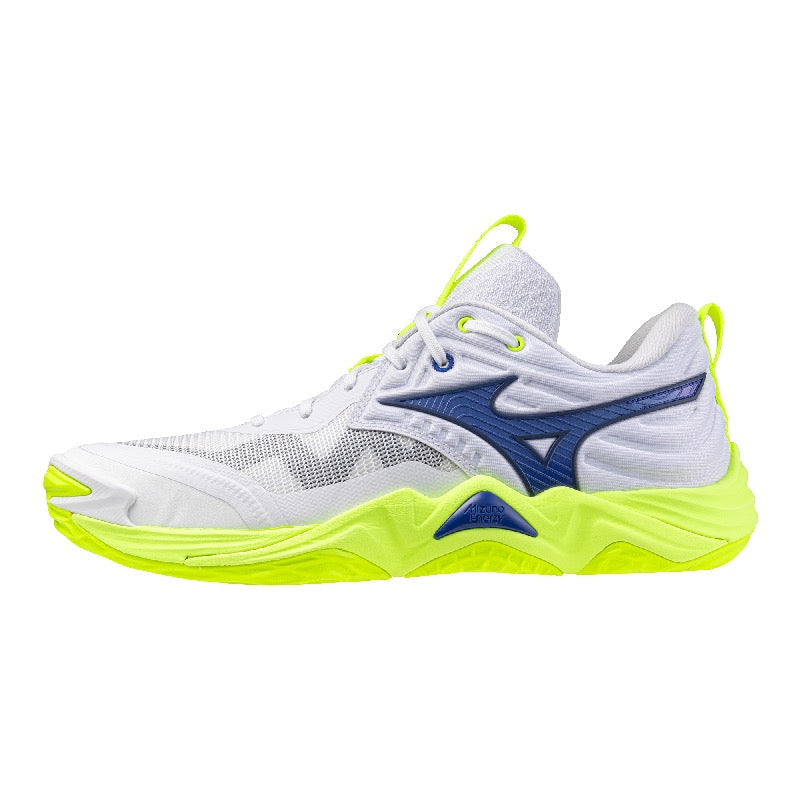 Sapatilhas de Voleibol Mizuno Wave Momentum Elite – Branco e Amarelo-lima