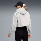 Sweatshirt Curta com Capuz Puma x HYROX para Mulher – Cinzento-claro