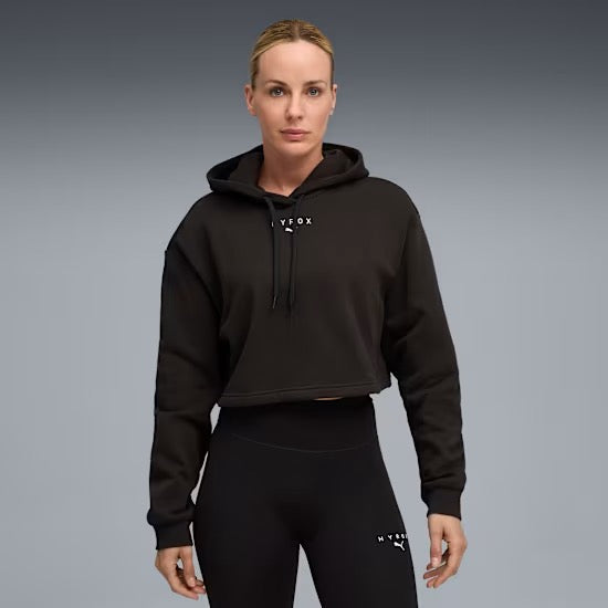 Sweatshirt Curta com Capuz Puma x HYROX para Mulher – Preto