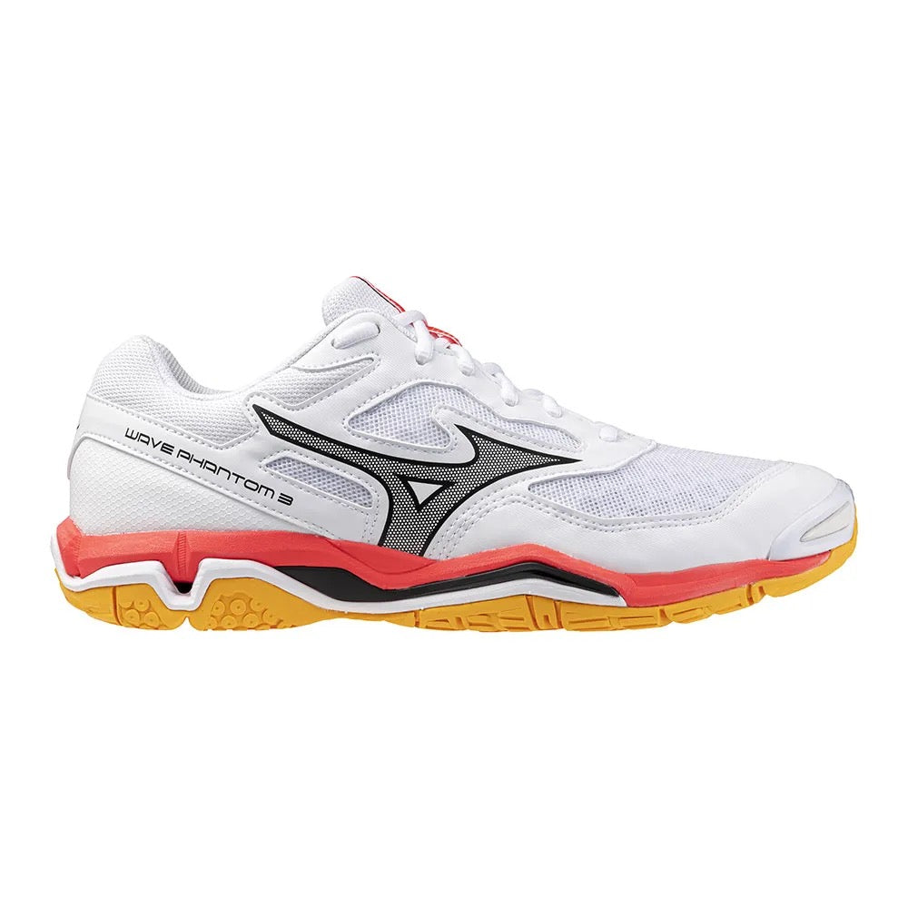 Sapatilhas de Andebol Mizuno Wave Phantom 3 – Branco e Laranja