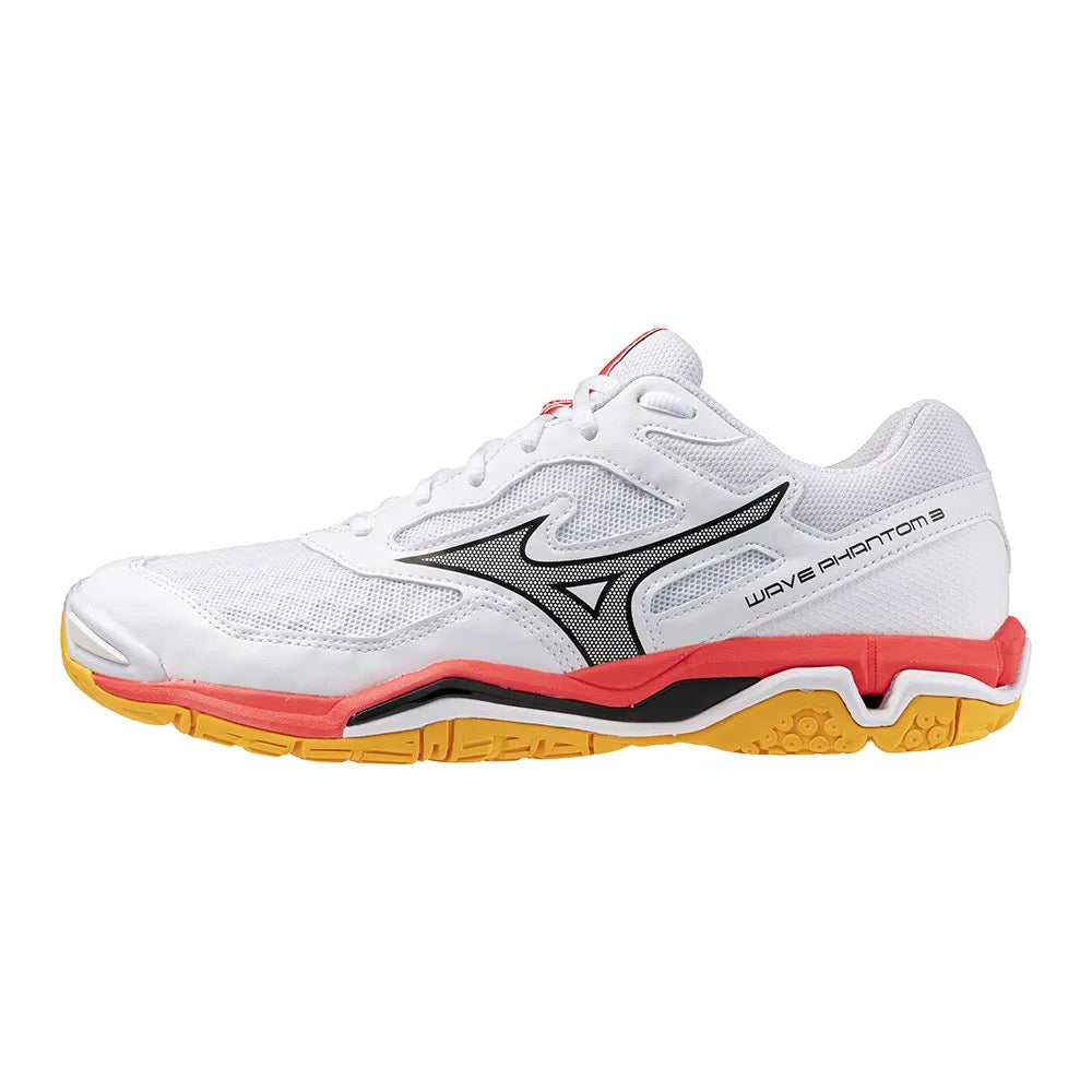 Sapatilhas de Andebol Mizuno Wave Phantom 3 – Branco e Laranja