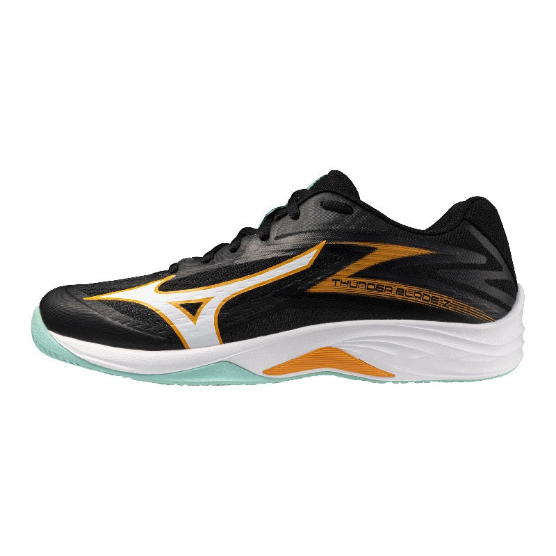 Sapatilhas de Voleibol Mizuno Thunder Blade Z – Preto e Laranja