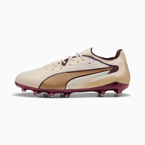 Chuteiras de Futebol Puma King 20 Ultimate LE FG/AG – Bege e Bordeaux