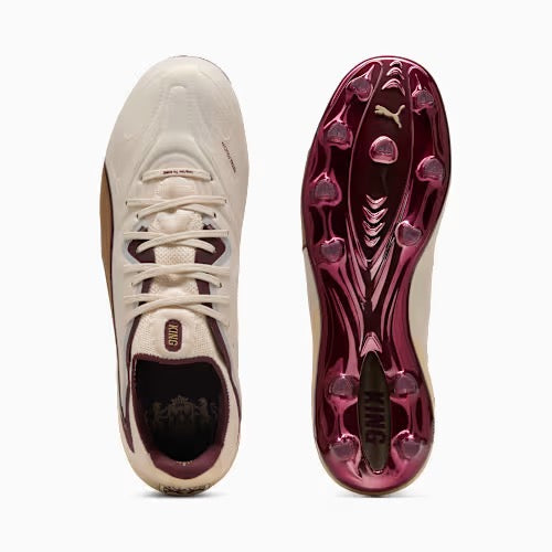 Chuteiras de Futebol Puma King 20 Ultimate LE FG/AG – Bege e Bordeaux