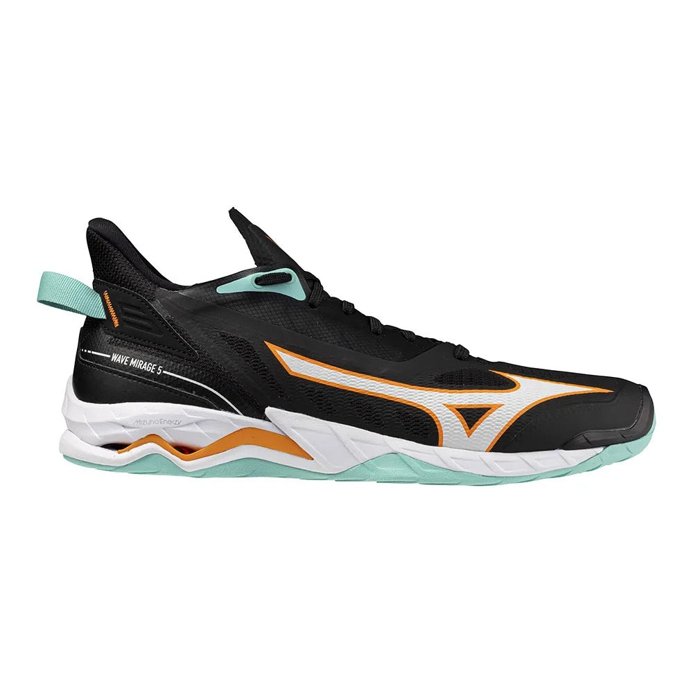 Sapatilhas de Andebol Mizuno Wave Mirage 5 – Preto e Laranja