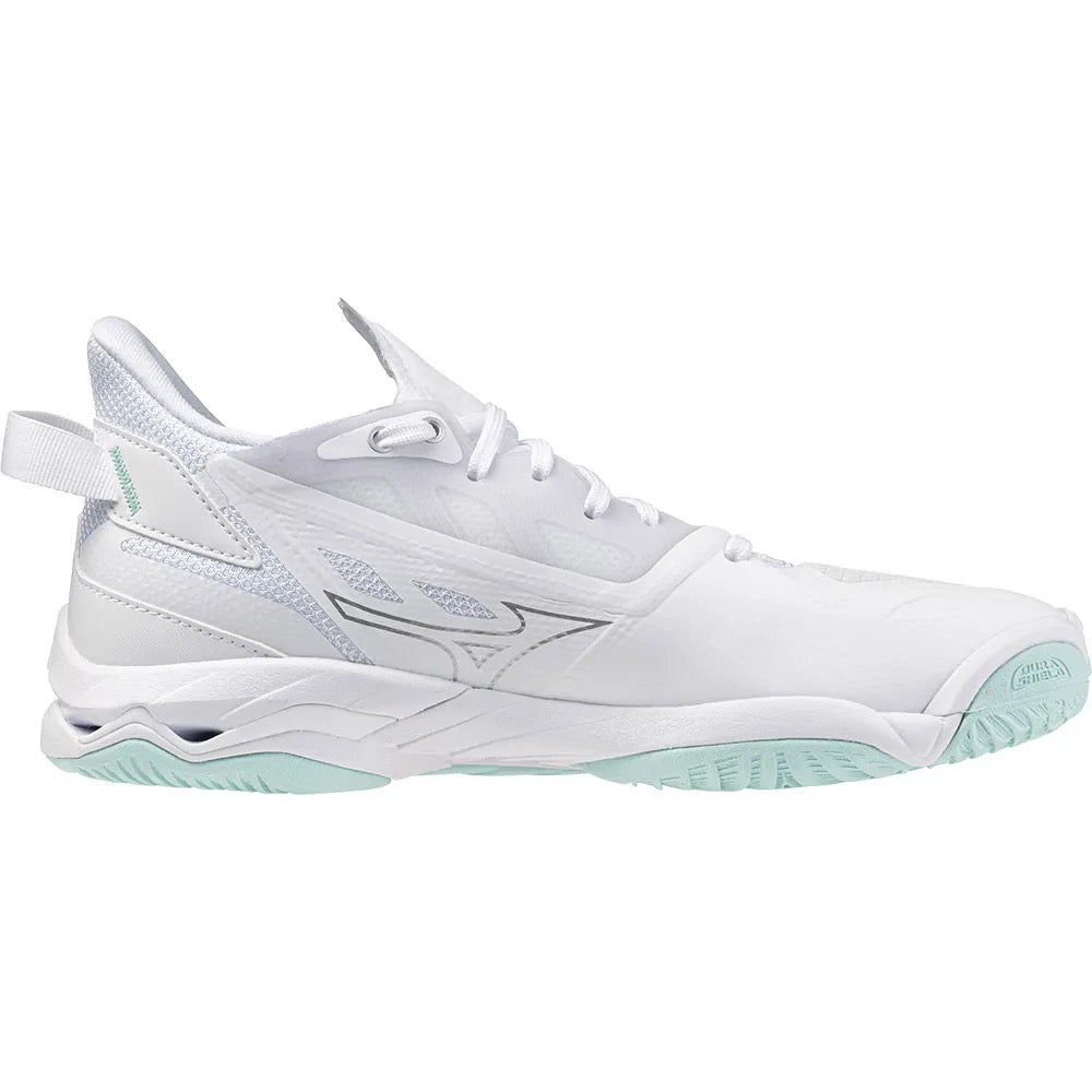 Sapatilhas de Andebol Mizuno Wave Mirage 5 para Mulher – Branco e Verde-água