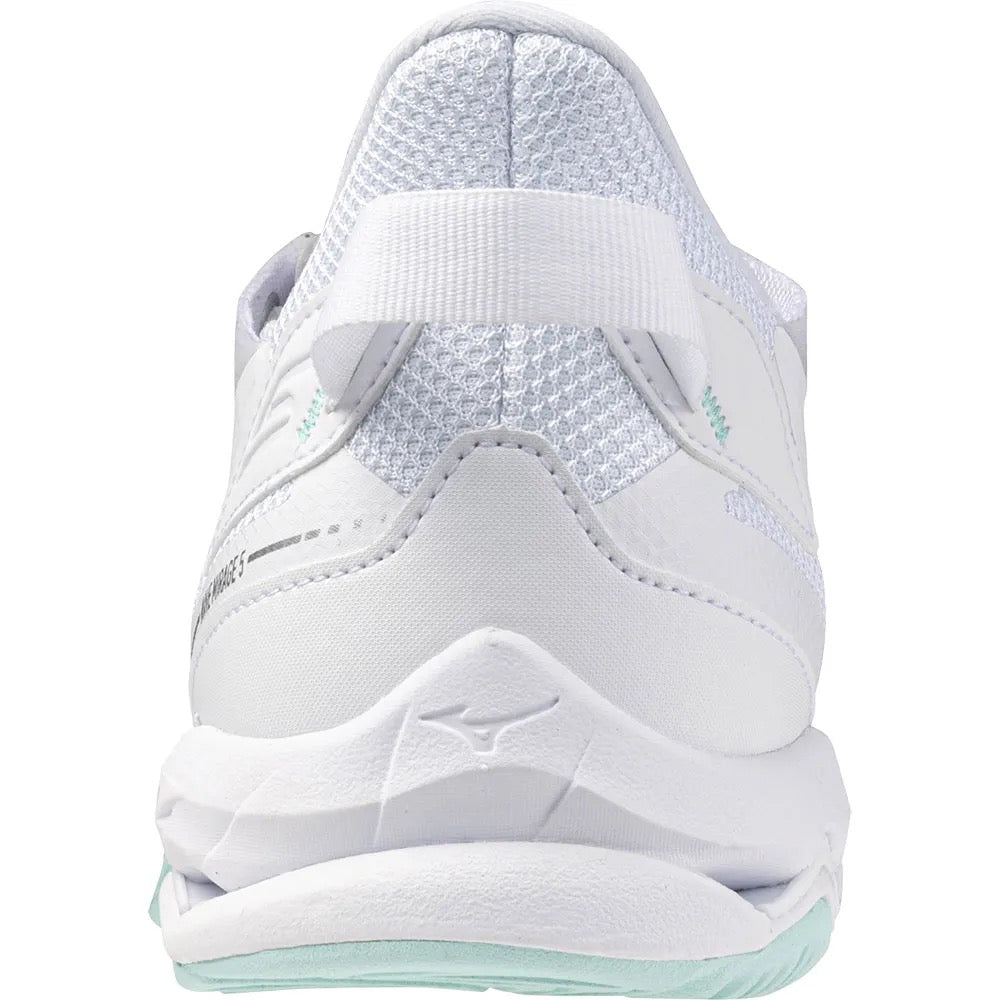 Sapatilhas de Andebol Mizuno Wave Mirage 5 para Mulher – Branco e Verde-água