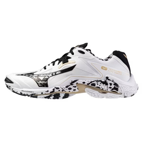 Sapatilhas de Voleibol Mizuno Wave Lightning Z8 Edição Especial – Branco e Preto