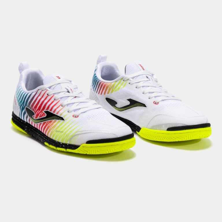 Sapatilhas de Futsal Joma Tactico – Branco, Rosa e Amarelo