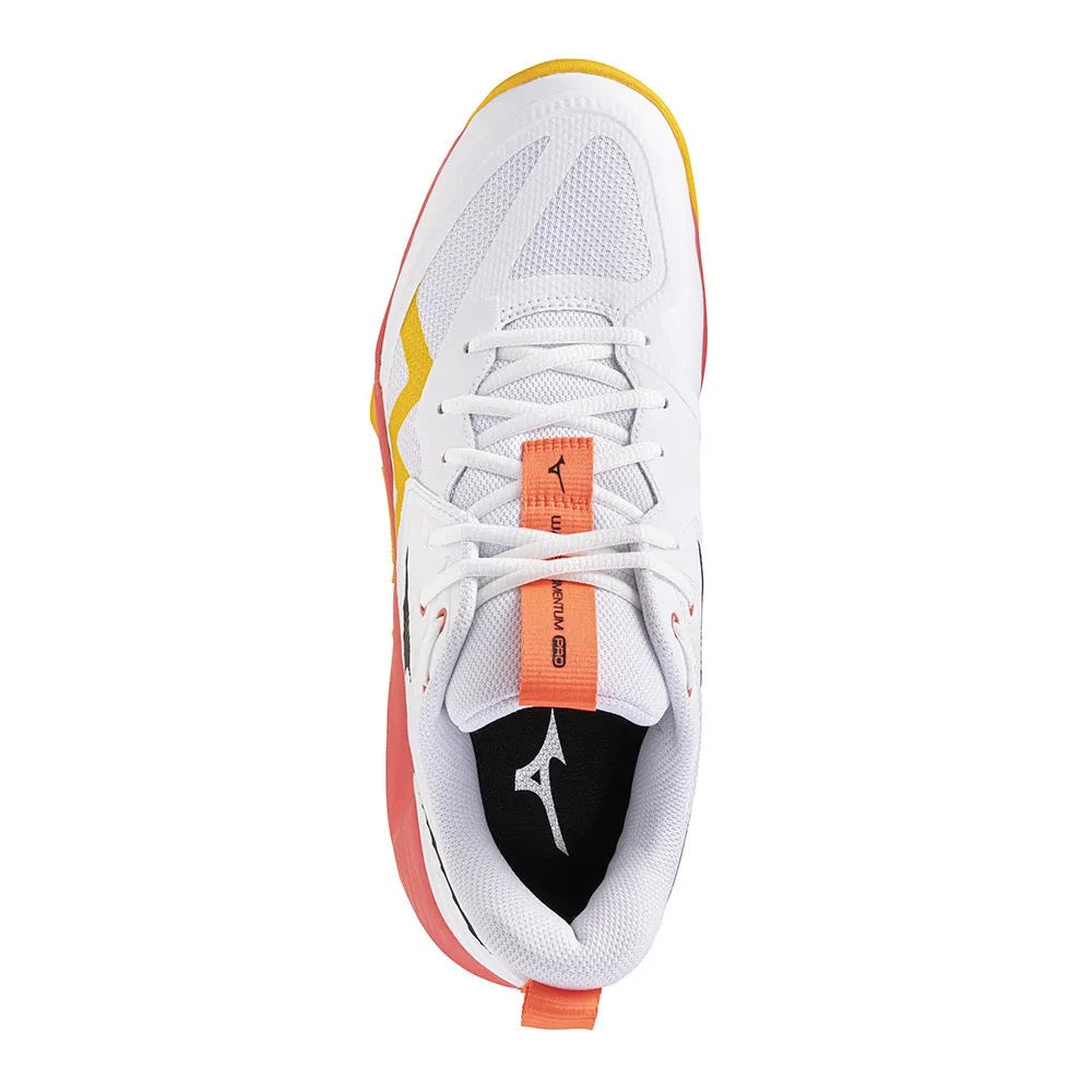 Sapatilhas de Voleibol Mizuno Wave Momentum Pro – Branco e Laranja