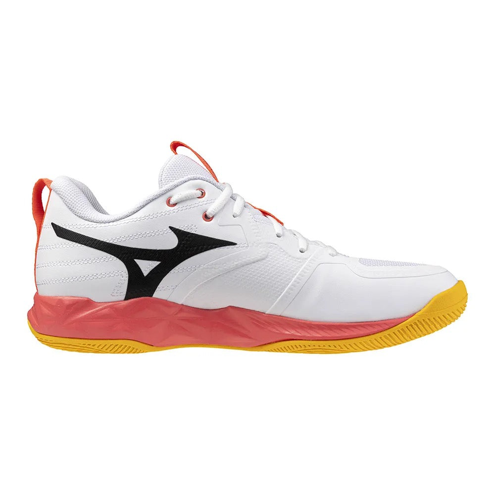 Sapatilhas de Voleibol Mizuno Wave Momentum Pro – Branco e Laranja