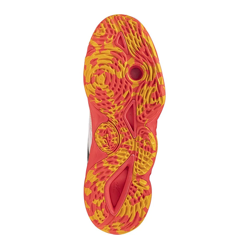 Sapatilhas de Voleibol Mizuno Wave Momentum Elite – Branco e Laranja