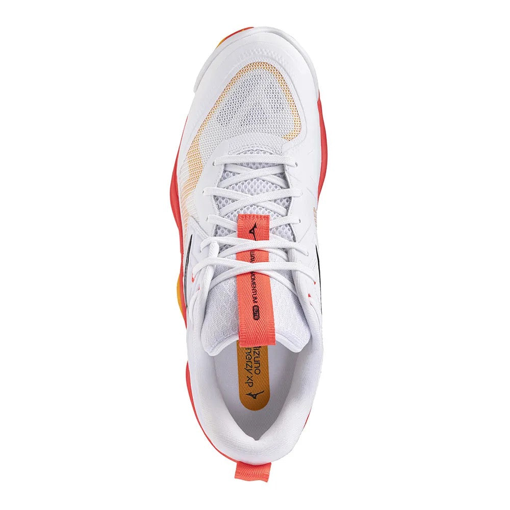 Sapatilhas de Voleibol Mizuno Wave Momentum Elite – Branco e Laranja