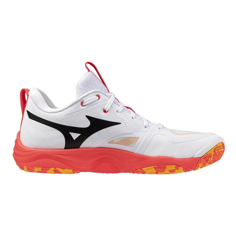 Sapatilhas de Voleibol Mizuno Wave Momentum Elite – Branco e Laranja