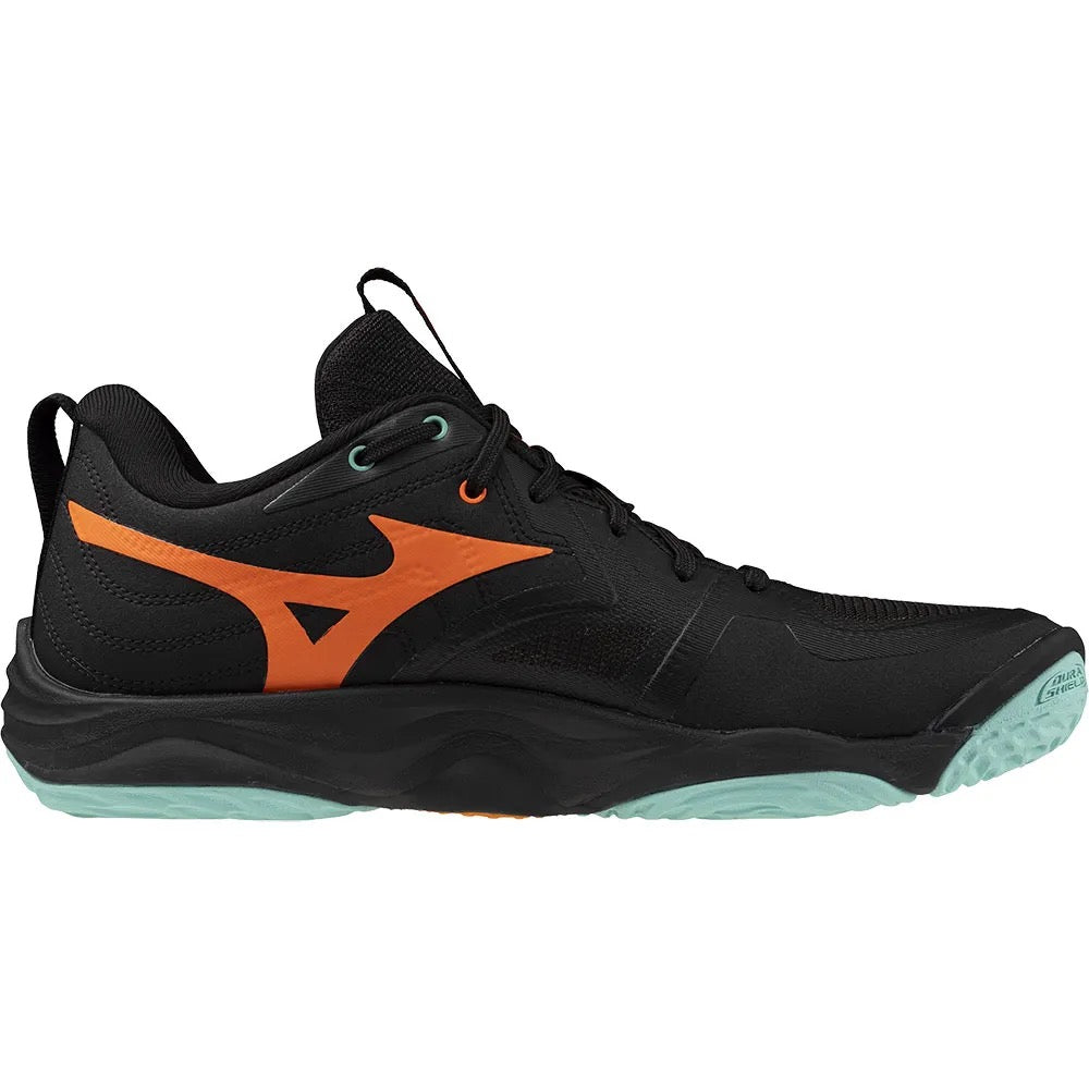 Sapatilhas de Voleibol Mizuno Wave Momentum Elite – Preto e Laranja