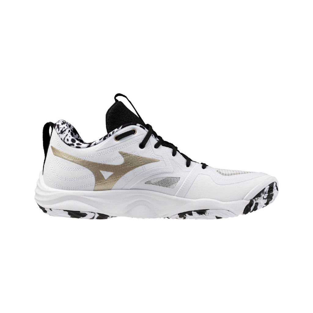 Sapatilhas de Voleibol Mizuno Wave Momentum Elite Edição Especial – Branco e Preto
