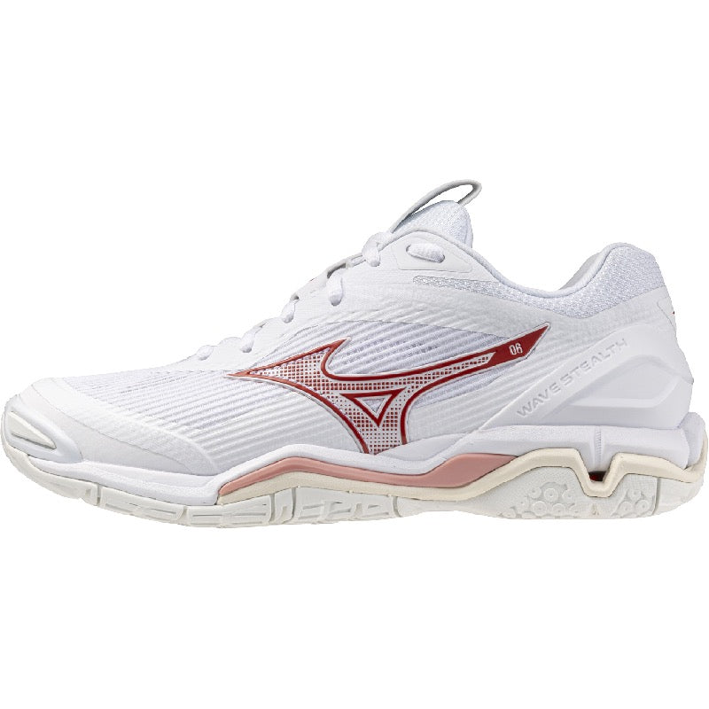 Sapatilhas de Andebol Mizuno Wave Stealth para Mulher – Branco e Rosa