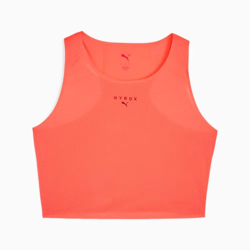 Top Curto sem Mangas Puma x HYROX para Mulher – Coral