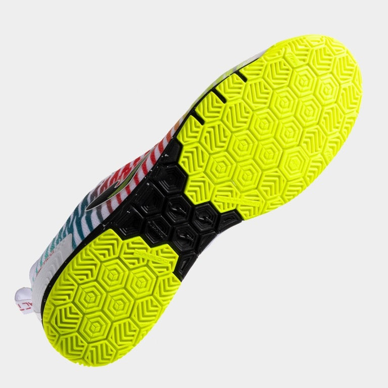 Sapatilhas de Futsal Joma Tactico – Branco, Rosa e Amarelo