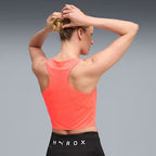 Top Curto sem Mangas Puma x HYROX para Mulher – Coral