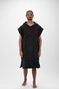 Poncho de Surf Pacifique Sud em Algodão sem Mangas – Cinzento-escuro, Tamanho L