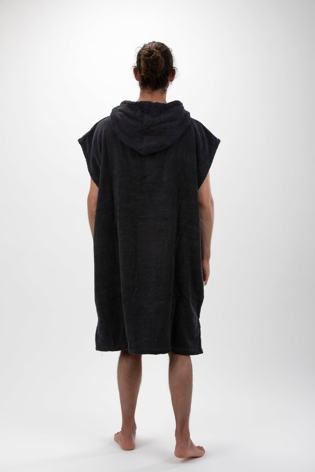 Poncho de Surf Pacifique Sud em Algodão sem Mangas – Cinzento-escuro, Tamanho L