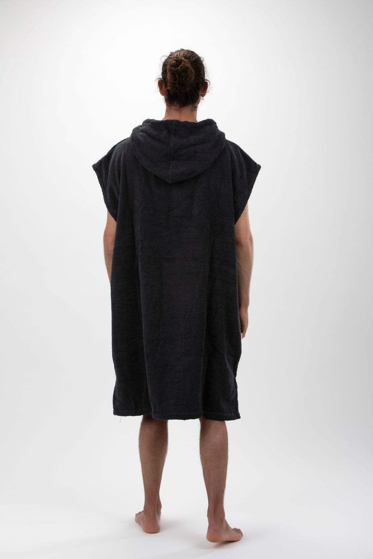 Poncho de Surf Pacifique Sud em Algodão sem Mangas – Cinzento-escuro, Tamanho L