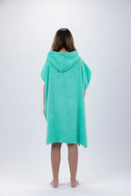 Poncho de Surf Pacifique Sud em Algodão sem Mangas com Fecho – Verde, Tamanho Único