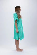 Poncho de Surf Pacifique Sud em Algodão sem Mangas com Fecho – Verde, Tamanho Único