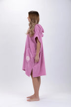 Poncho de Surf Pacifique Sud em Algodão sem Mangas com Fecho – Rosa, Tamanho Único